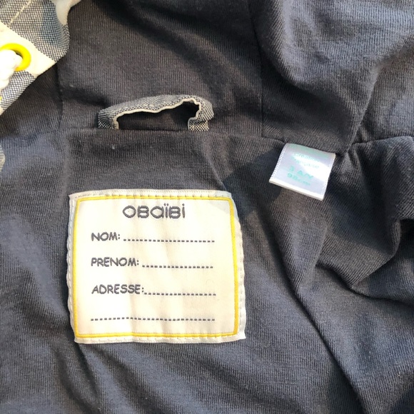 Boys strip zip up jacket with hood in size 3 - Picture 6 of 8